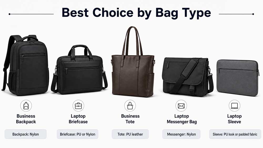 PU Leather vs Nylon Business Bags: Which Is Better? 6 Best Choice by Bag Type