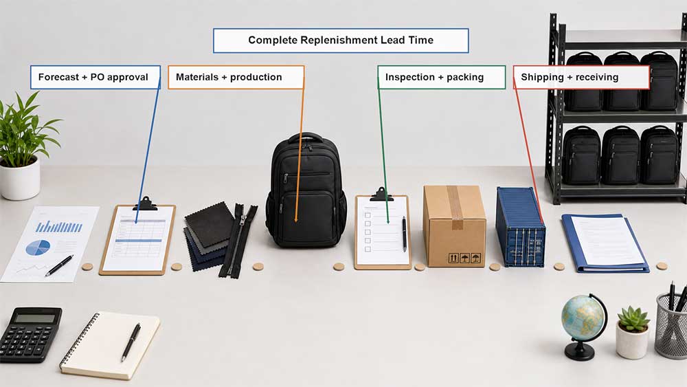 Laptop Bag Reorder Planning: When and How Much Should You Order? 3 Calculate the Complete Replenishment Lead Time