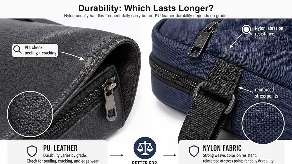 PU Leather vs Nylon Business Bags: Which Is Better? 5 Durability: Which Lasts Longer?