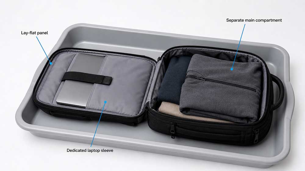 How a Checkpoint-Friendly Laptop Compartment Works