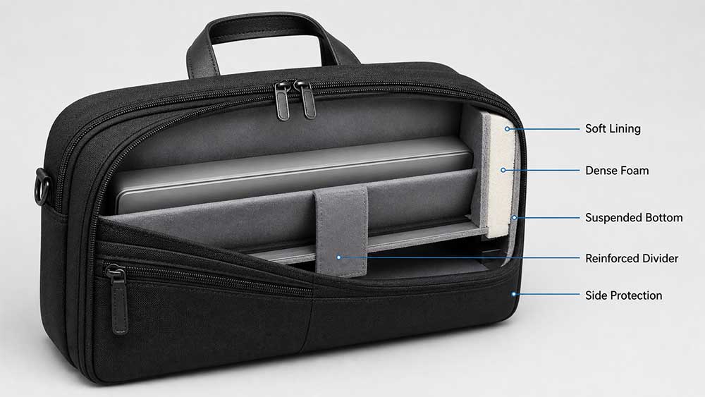What Affects the Cost of a Custom Laptop Bag? 3 Laptop Compartment Construction