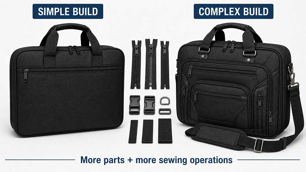What Affects the Cost of a Custom Laptop Bag? 4 6. Pattern Pieces and Sewing Complexity
