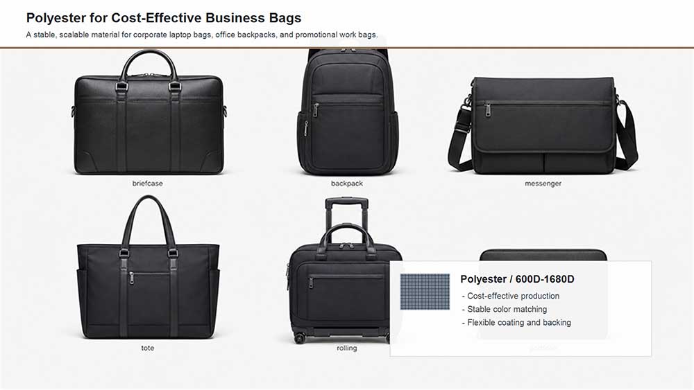 Best Materials for Business Bags and Laptop Bags 4 Polyester: Suitable for Cost-Effective Business and Laptop Bags