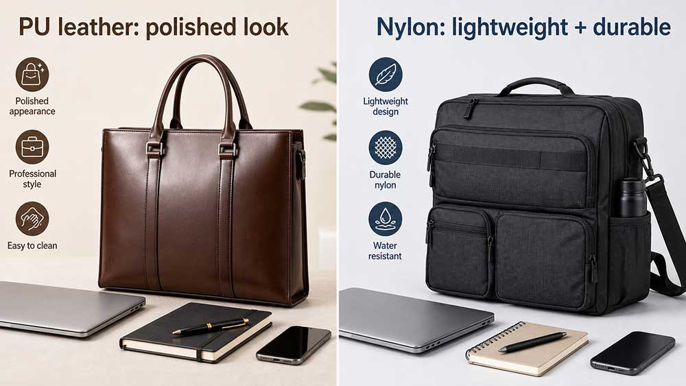 PU Leather vs Nylon Business Bags: Which Is Better? 3 The Direct Answer: Nylon for Performance, PU Leather for Appearance