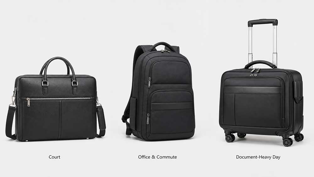 What Bags Do Lawyers Carry for Court, Work, and Commuting? 3 Which Bag Works Best in Each Legal Setting?