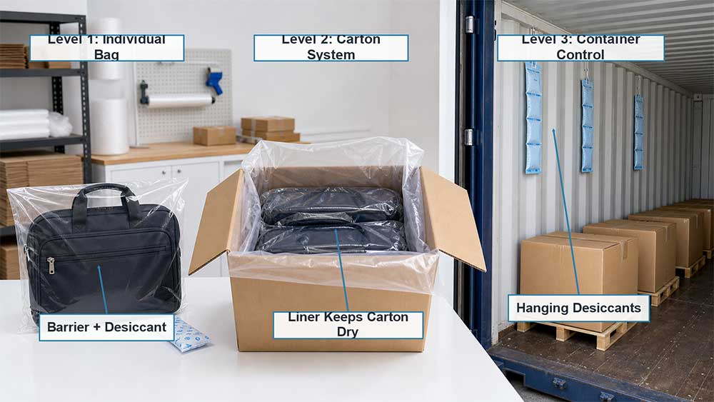 How to Prevent Mold and Moisture Damage in Bags During Ocean Shipping 4 Build Protection at Three Levels