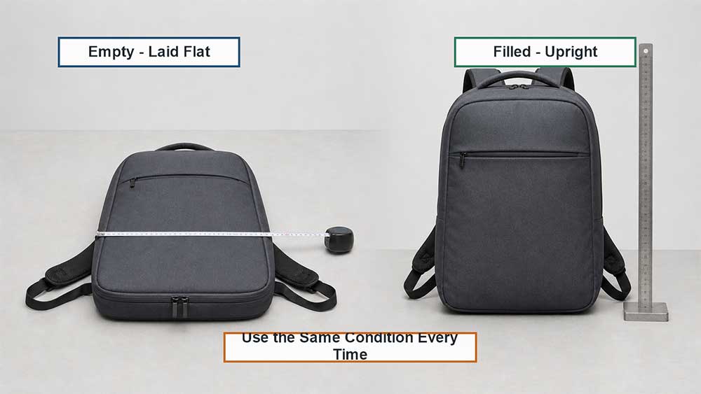 How to Control Measurement Tolerances in Laptop Bag Production 4 Define the Measuring Condition