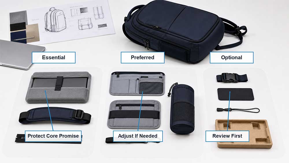 How to Design a Laptop Bag for a Target Retail Price 5 Divide Features Into Three Groups