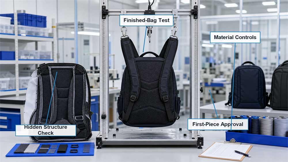 How to Prevent Laptop Backpack Shoulder Straps From Tearing in Production 6 Evaluate and Test the Complete Sample