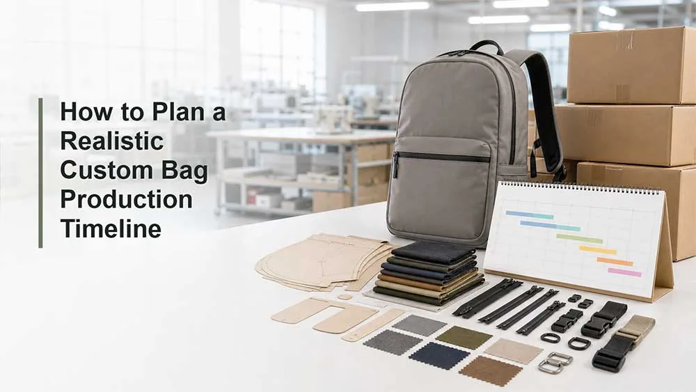Wie man einen realistischen Zeitplan für die Produktion einer maßgefertigten Tasche plant