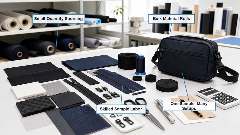 Why Do Custom Bag Samples Cost More Than Bulk Orders? 5 Small-Quantity Material Sourcing Is Less Efficient