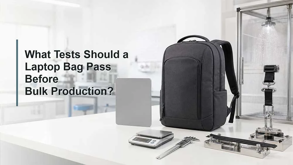 Welche Tests muss eine Laptoptasche vor der Serienproduktion bestehen?