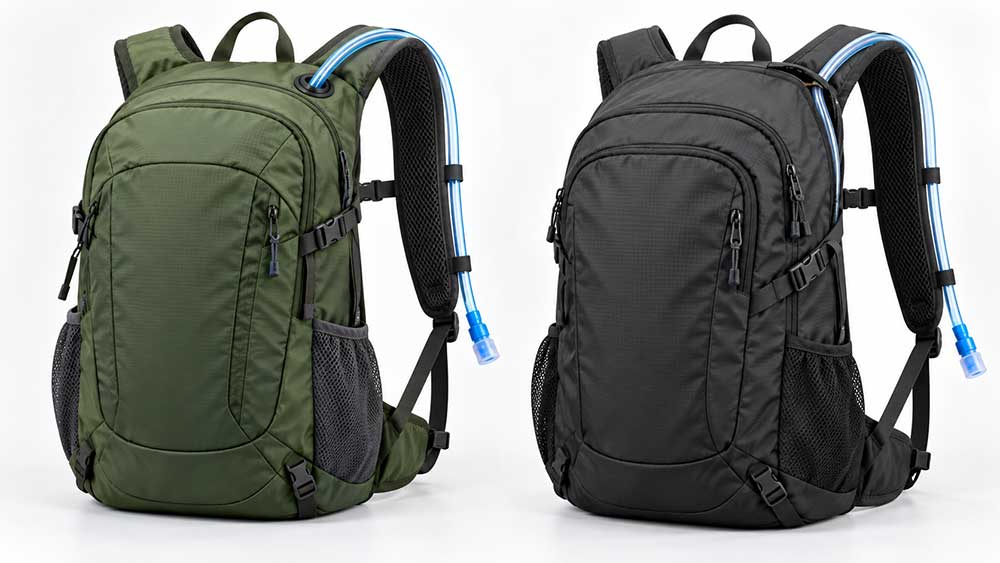 Can You Put a Hydration Bladder in Any Backpack? 6 Comparison of a dedicated hydration hose port and hose routing through a backpack zipper gap
