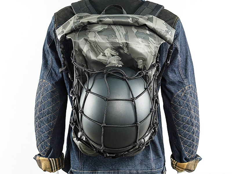 Additional External Carrying Space on a motorcycle backpack bag