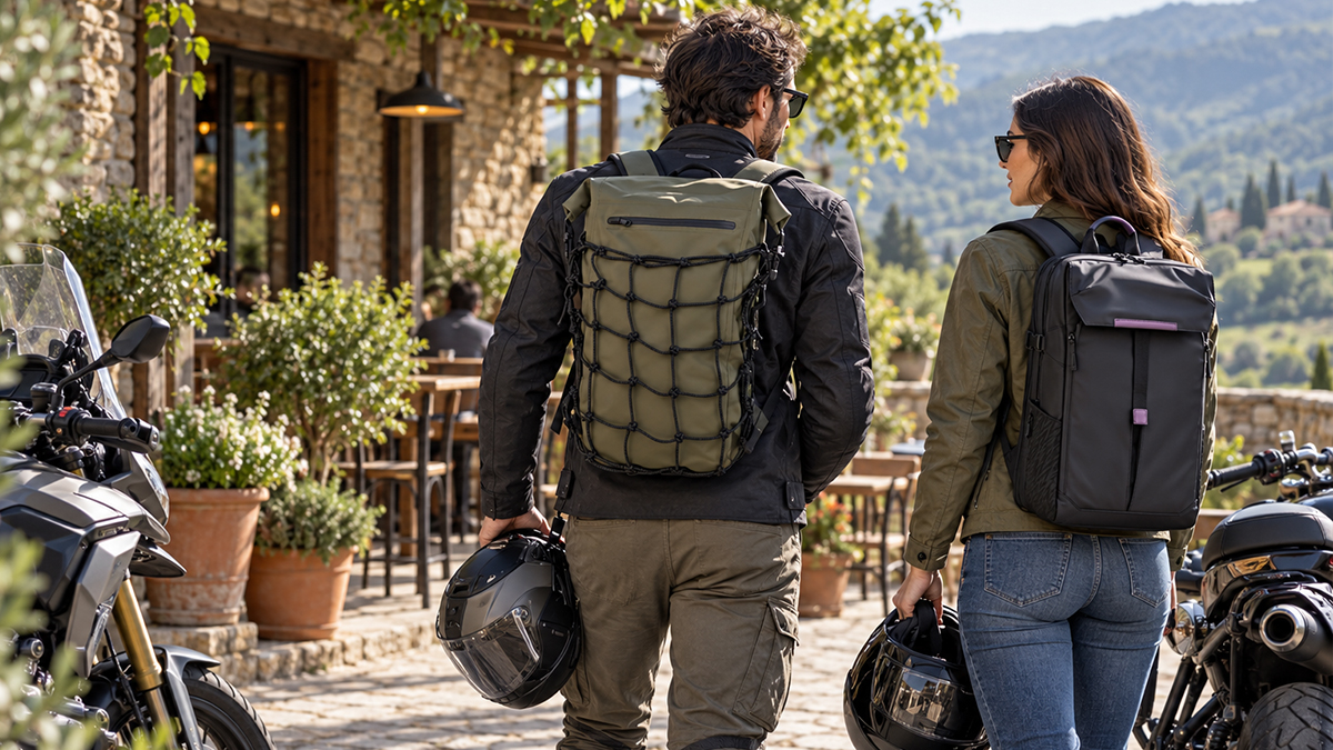 Custom motorcycle backpack bags for OEM and ODM motorcycle riding collections