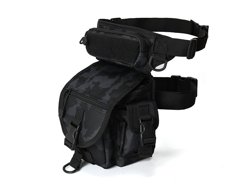 Flap-Top Motorcycle Leg Bag with Utility Pockets for custom motorcycle collections