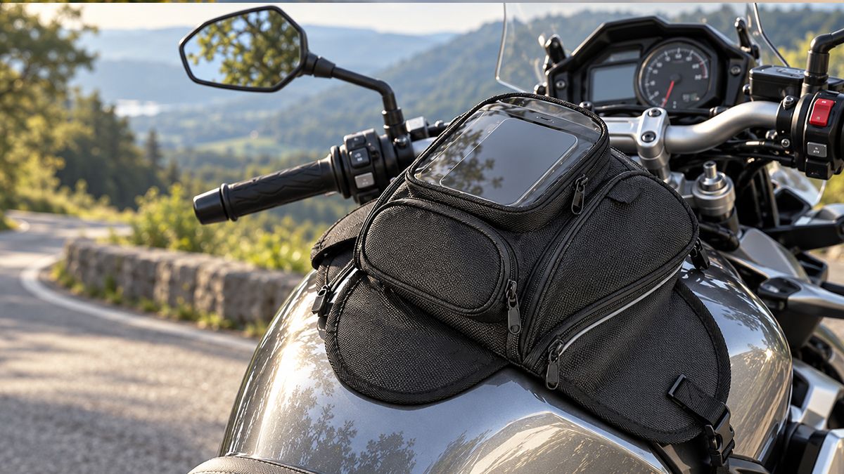 Custom motorcycle tank bags for OEM and ODM motorcycle riding collections