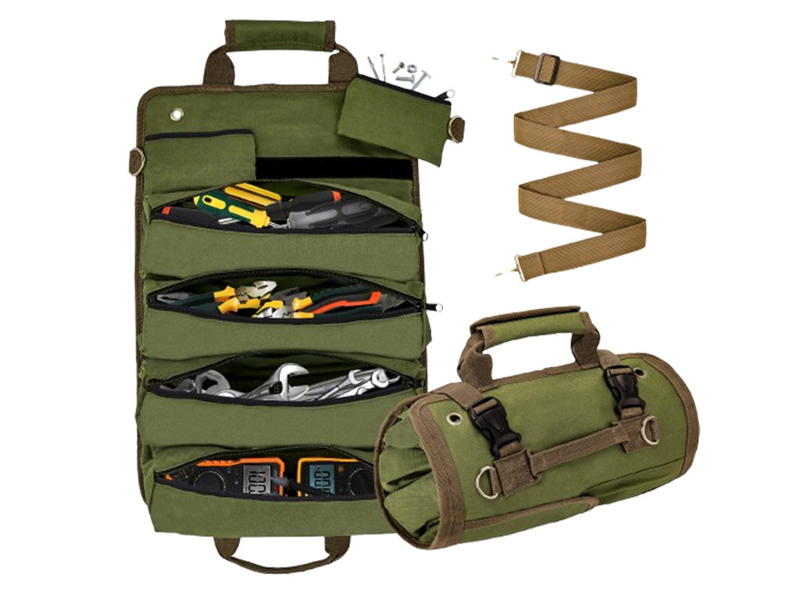 Tool Roll with Removable Pouches for custom motorcycle collections