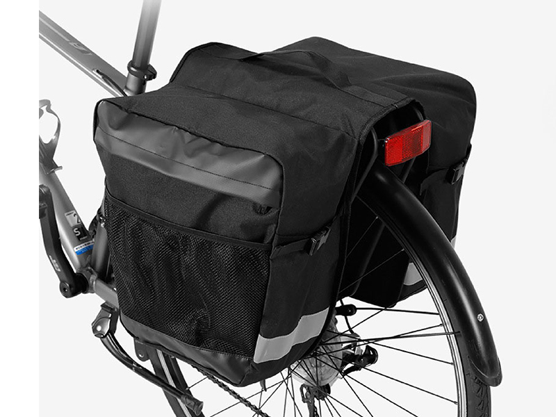 Bike Panniers 2 Double Pannier with Mesh Outer Pockets for custom bicycle collections