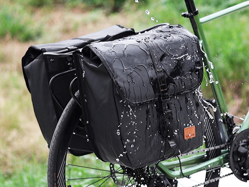 Bike Panniers 14 Protection from Road Spray and Rain on a bike pannier bag