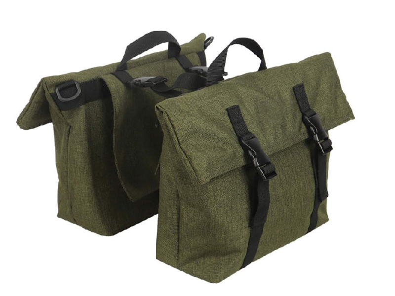 Bike Panniers 6 Twin-Buckle Flap-Top Double Pannier for custom bicycle collections