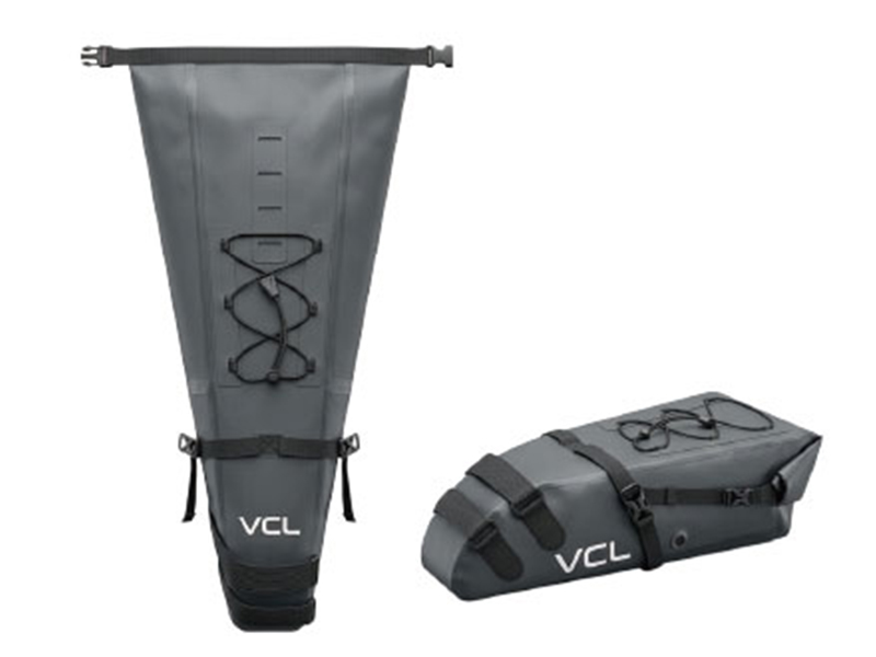 Roll-Top Saddle Pack with External Cord for custom bicycle collections