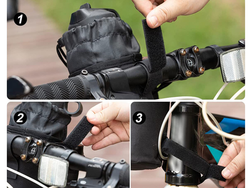 Three-Point Attachment for a Steadier Fit on a bike stem bag