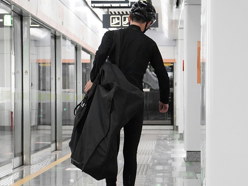 Handles and Adjustable Carrying Options on a bike travel bag